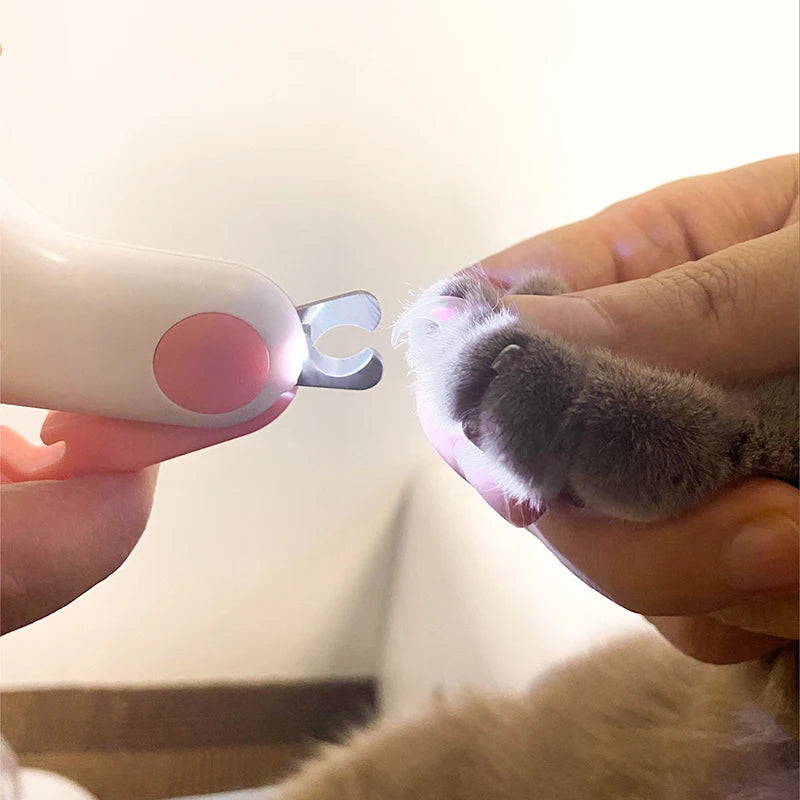 LED Pet Nail Clipper – Lighted Grooming Trimmer with Safety Lock for Cats & Dogs