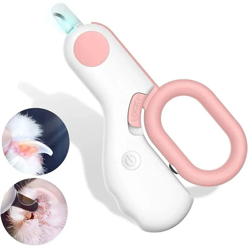 LED Pet Nail Clipper – Lighted Grooming Trimmer with Safety Lock for Cats & Dogs