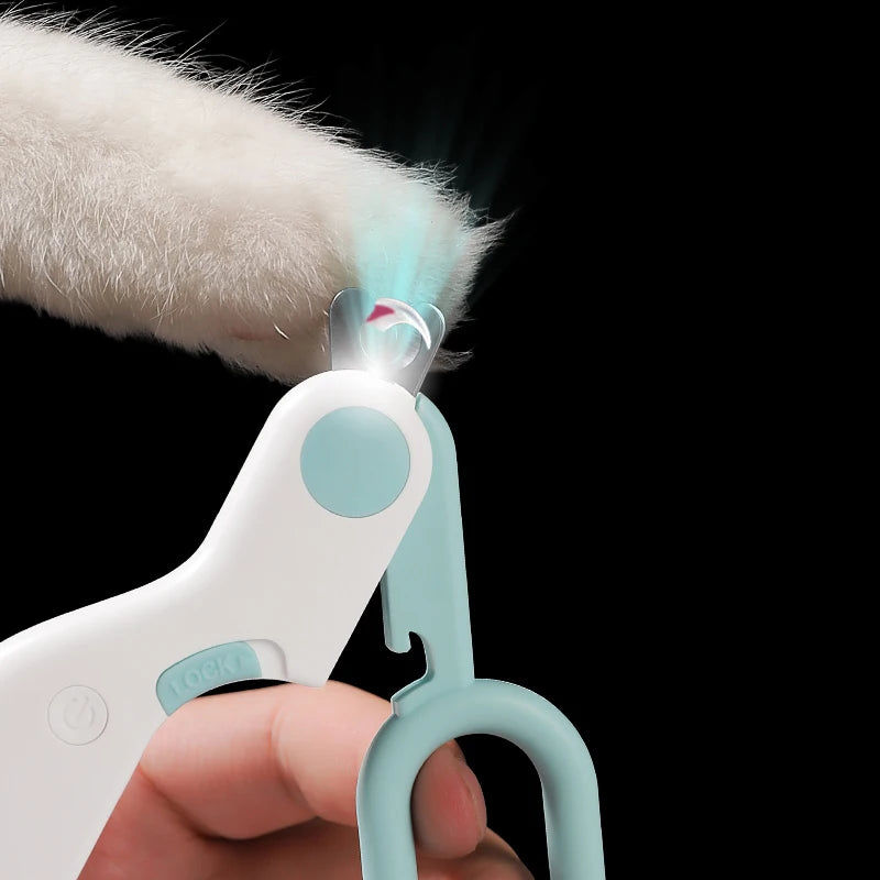 LED Pet Nail Clipper – Lighted Grooming Trimmer with Safety Lock for Cats & Dogs