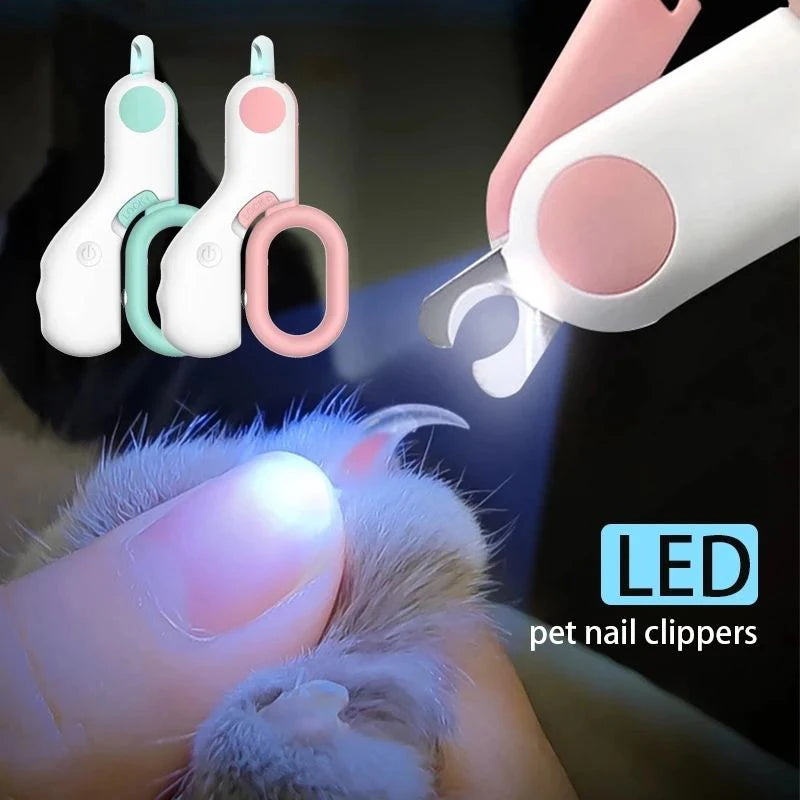 LED Pet Nail Clipper – Lighted Grooming Trimmer with Safety Lock for Cats & Dogs