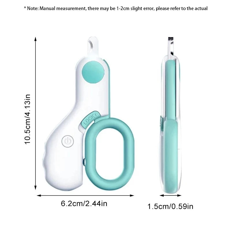 LED Pet Nail Clipper – Lighted Grooming Trimmer with Safety Lock for Cats & Dogs