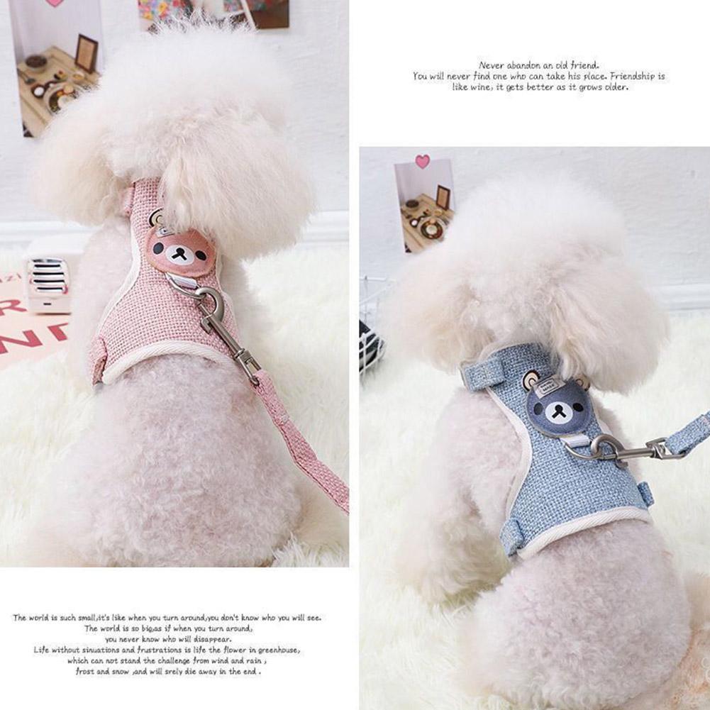 Soft Nylon Pet Vest Harness & Leash Set for Small Pets