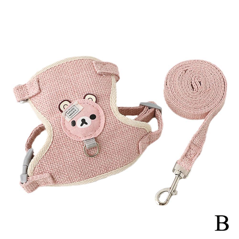 Soft Nylon Pet Vest Harness & Leash Set for Small Pets