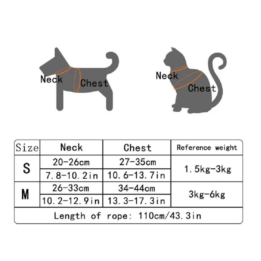 Soft Nylon Pet Vest Harness & Leash Set for Small Pets