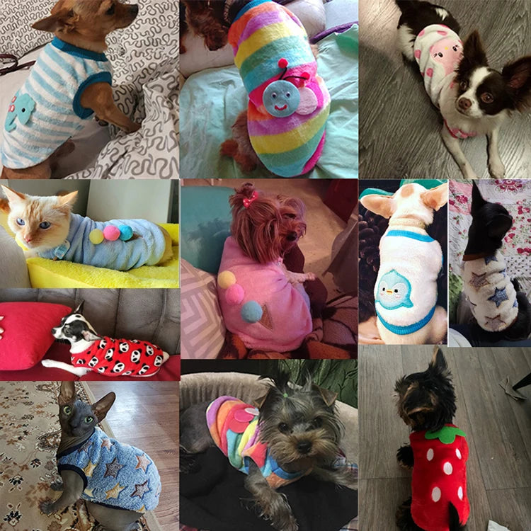 Cozy Winter Flannel Vest for Small Dogs & Cats – Soft, Stylish & Warm