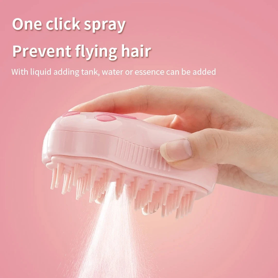 3-in-1 Electric Spray & Steam Grooming Brush for Cats & Dogs