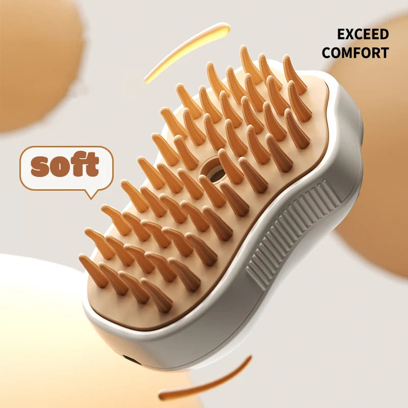 3-in-1 Electric Spray & Steam Grooming Brush for Cats & Dogs
