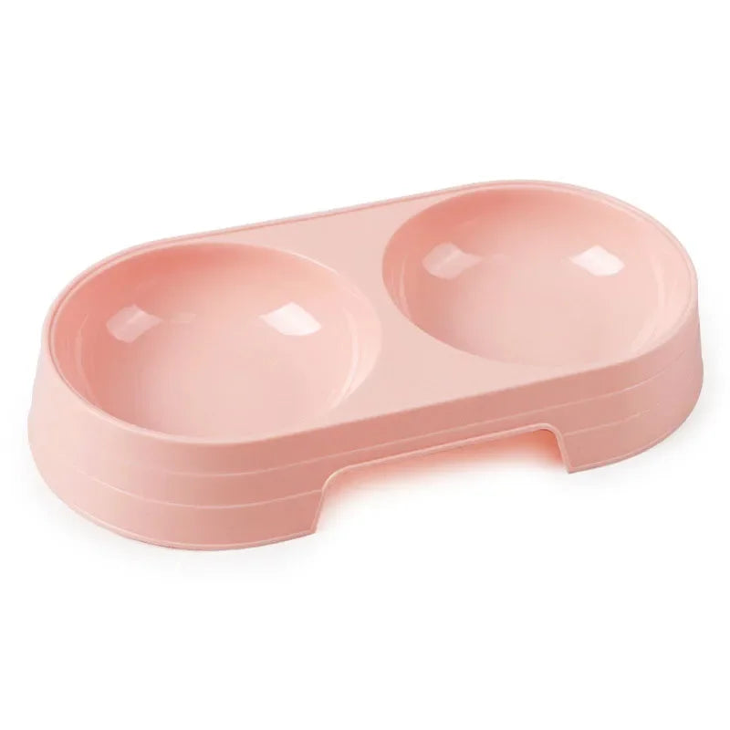 Double Pet Bowls – Stainless Steel Food & Water Feeder for Cats & Small Dogs