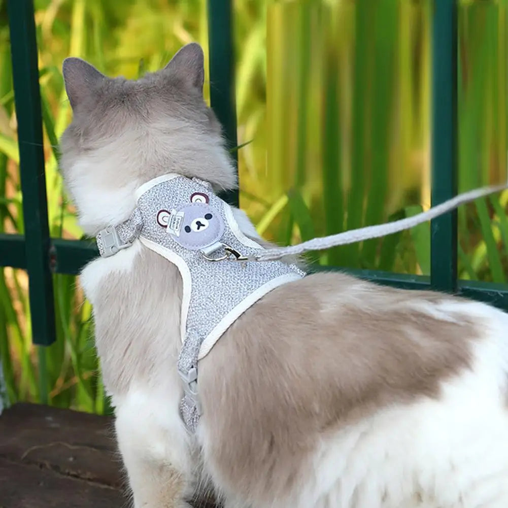 Soft Nylon Pet Vest Harness & Leash Set for Small Pets