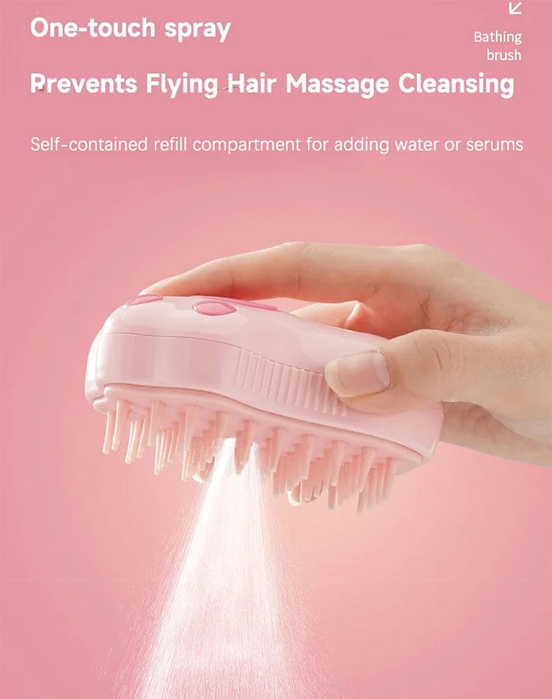 3-in-1 Electric Spray & Steam Grooming Brush for Cats & Dogs