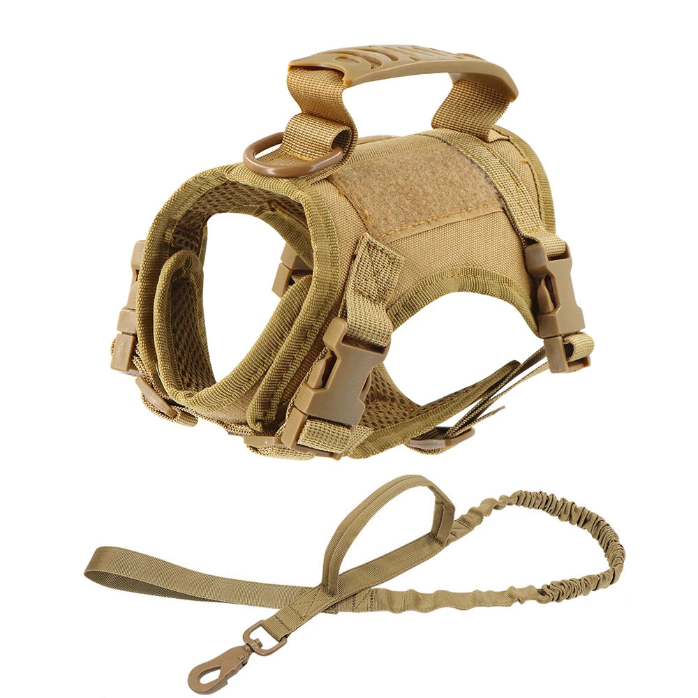 Tactical Cat & Small Dog Harness — Escape-Proof, Adjustable, and Breathable